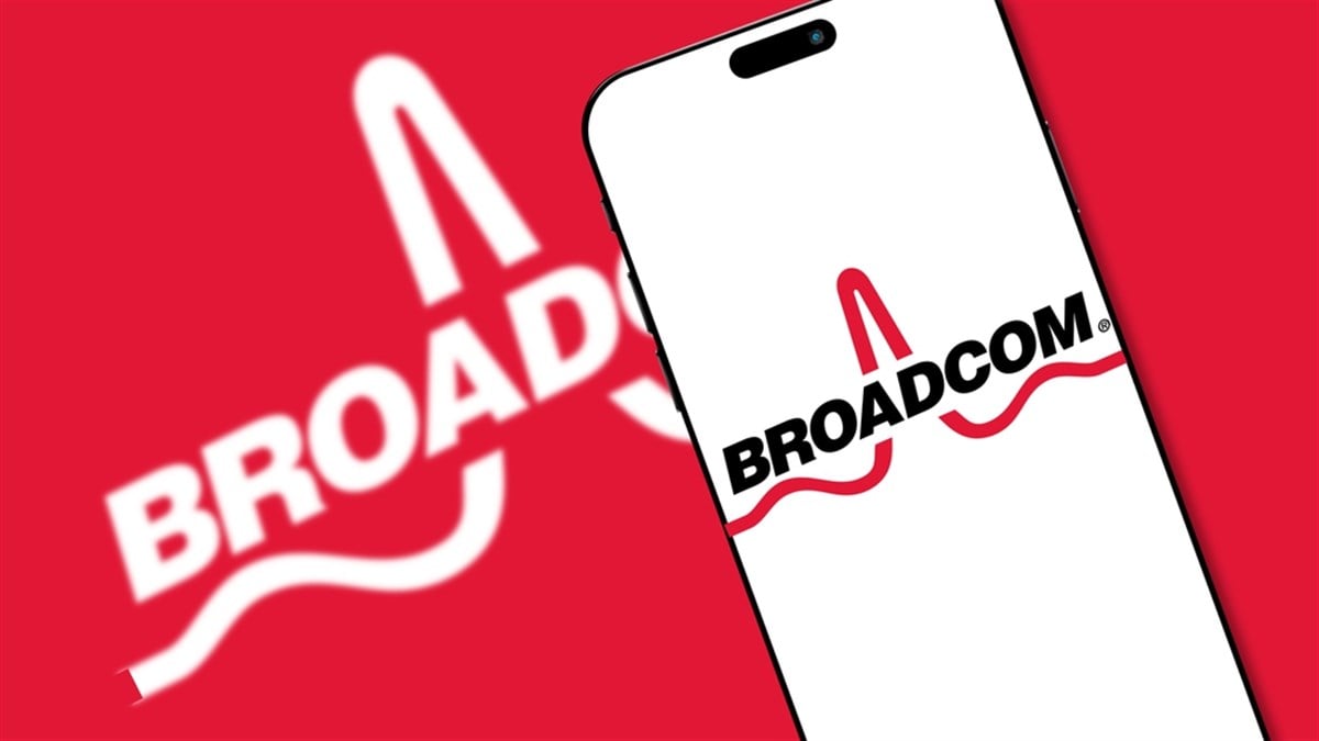 Istanbul, Turkey - 27 March 2024: Broadcom logo on smartphone screen. Broadcom is a technology company that designs, and supplies semiconductor and infrastructure software solutions