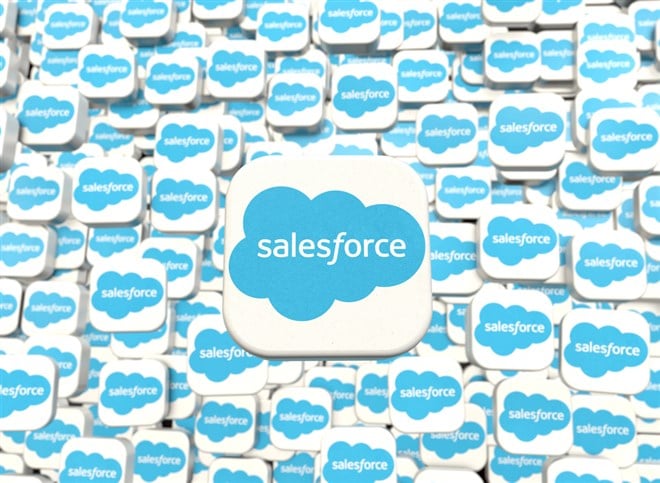 Salesforce - salesforcelogo, social media visual design — Stock Editorial Photography