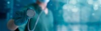 Healthcare and medical concept. Professional Medicine doctor with stethoscope in hand on laboratory. surgeon and nurse. Science, technology and research of medical. — Photo