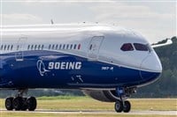 Farnborough, UK - July 16, 2014: Boeing 787-9 Dreamliner commercial airline aircraft N789ex - Stock Editorial Photography